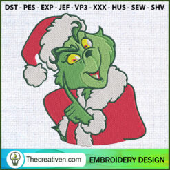 Grinch Christmas Body Embroi Embroidery Design