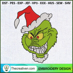 Grinch Sly Laugh Embroidery  Embroidery Design