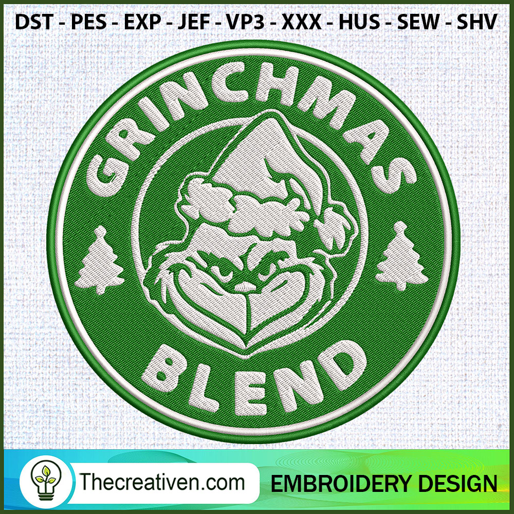Grinchmas Blend Starbucks Em Embroidery Design 1 Grinchmas Blend Starbucks Em Embroidery Design