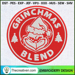Grinchmas Blend Red Starbuck Embroidery Design