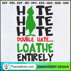 Hate Hate Hate Hate Double H Embroidery Design