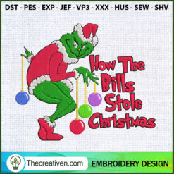 How The Bills Stole Christma Embroidery Design Design 123419