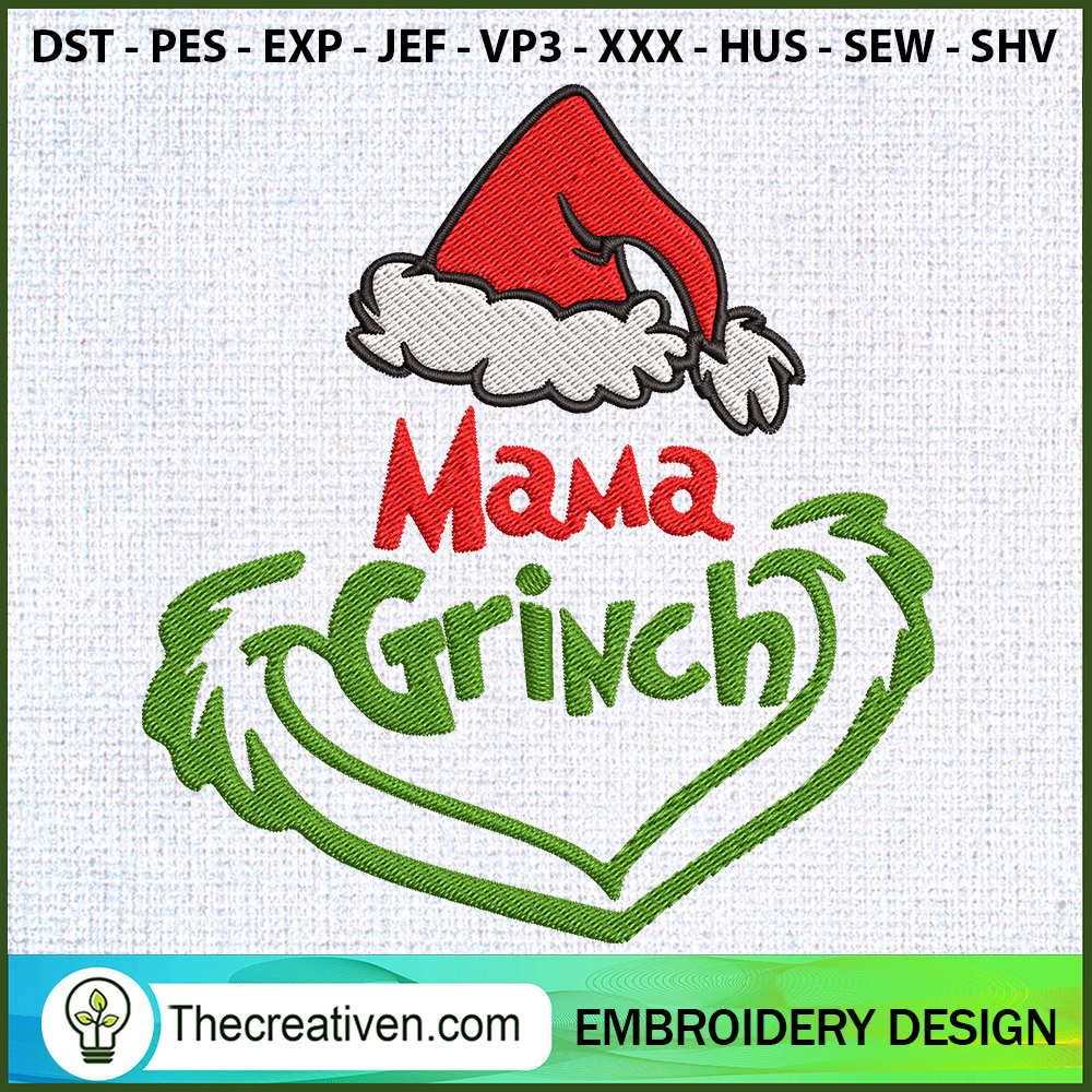 Mama Grinch Embroidery Designs Embroidery Design – Digital Download 1 Mama Grinch Embroidery Designs Embroidery Design – Digital Download