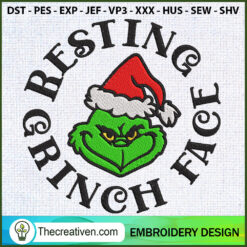 Resting Grinch Face Embroidery Designs Embroidery Desi Design 123441