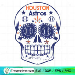 Houston Astros Skull SVG, Dia De Los Astros SVG, MLB SVG
