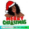 Black Woman Merry Christmas SVG, Woman Christmas SVG, Black Queen SVG