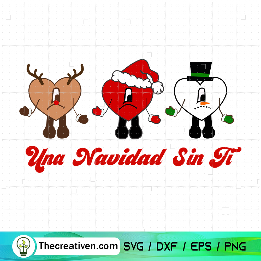 Una Navidad Sin Ti SVG Cut File for Cricut & Silhouett Design 123811 1 Una Navidad Sin Ti SVG Cut File for Cricut & Silhouett Design 123811