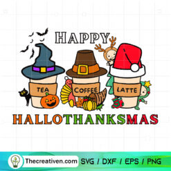 Happy Hallothanksmas SVG Cut File for Cricut & Silhouette