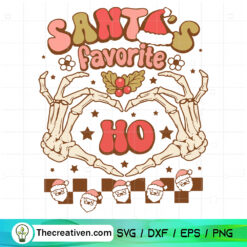 Santa's Favourite SVG, Skeleton Hand Christmas SVG, Santa Claus SVG