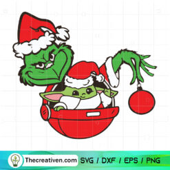 Grinch With Yoda SVG, Baby Yoda Christmas SVG, Grinch Christmas SVG