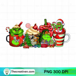 The Grinch Movie Christmas Drink PNG, Grinch Christmas PNG
