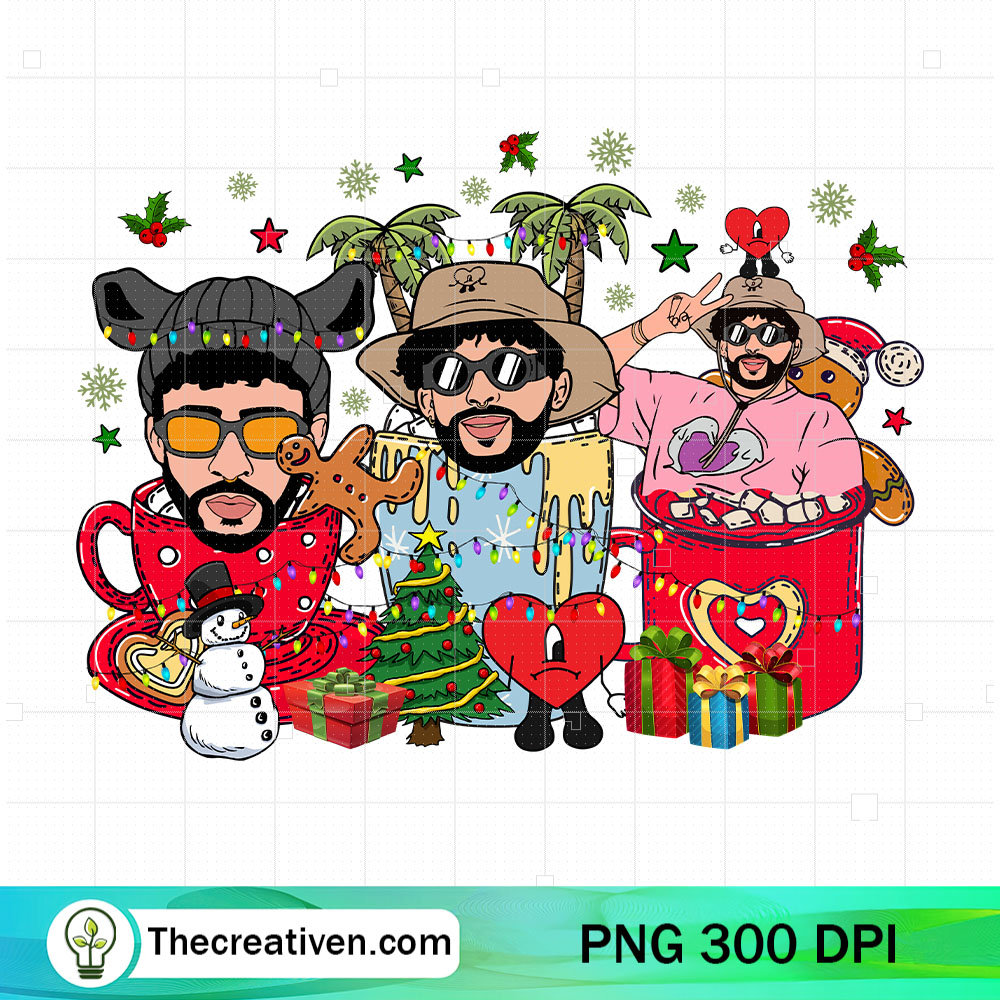Bad Bunny Christmas Drink PNG, Bad Bunny Christmas PNG 1 Bad Bunny Christmas Drink PNG, Bad Bunny Christmas PNG