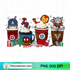 Avengers Christmas Coffee Drink PNG, Avenger Christmas PNG