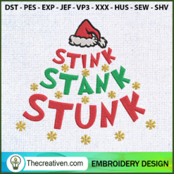 Stink Stank Stunk Grinch Embroidery Design
