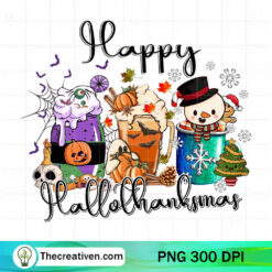 Happy Hallothanksmas PNG, Hallothanksmas Coffee Drink PNG