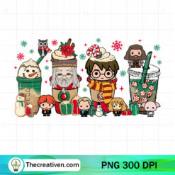 Harry Potter Christmas Coffee Drink PNG, Harry Potter Characters Christmas PNG
