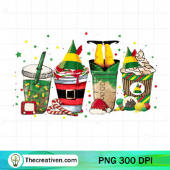 Elf Christmas Coffee Drink PNG, Funny Elf Christmas PNG