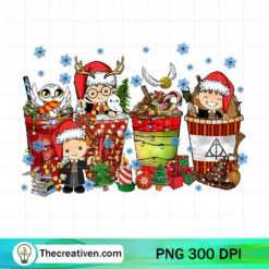 Chibi Harry Potter Christmas Drink PNG, Harry Potter Coffee Cup PNG