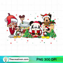 Mickey Mouse Christmas Coffee Drink PNG, Mickey Christmas PNG