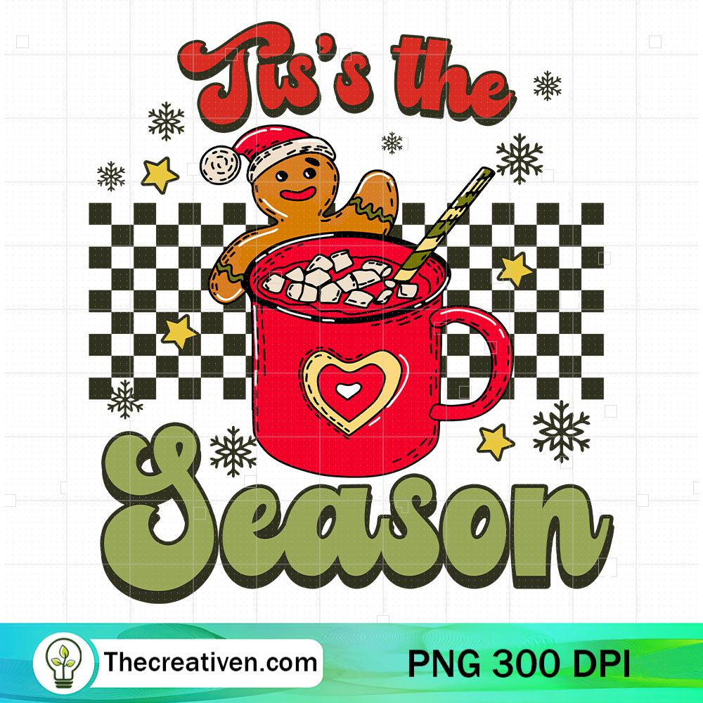 Tis's The Season PNG, Christmas Coffee Mug With Gingerbread PNG 6 Tis's The Season PNG, Christmas Coffee Mug With Gingerbread PNG