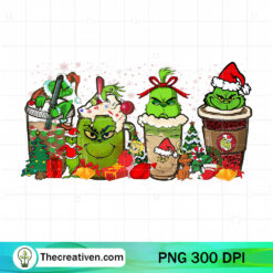 Grinch Coffe Mug PNG, Grinch Christmas PNG