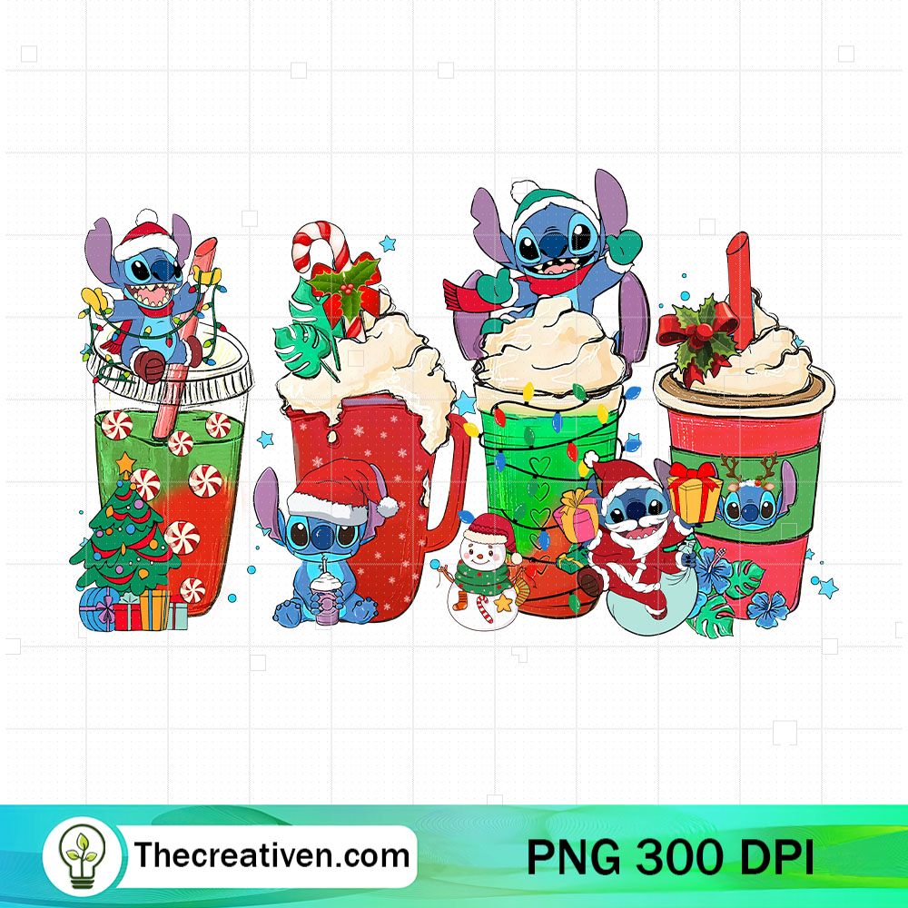 Stitch Winter Coffee Drink PNG, Stitch Christmas PNG 6 Stitch Winter Coffee Drink PNG, Stitch Christmas PNG
