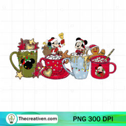 Mickey Coffee Drink PNG, Mickey Christmas PNG