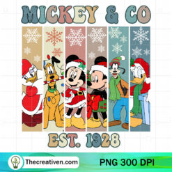 Mickey And Co EST 1928 PNG, Disney Merry Christmas PNG