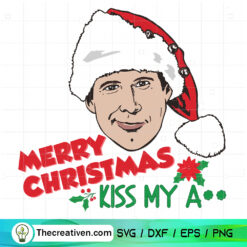 Merry Christmas Kiss My A** SVG, Funny Cousin Eddie Christmas SVG