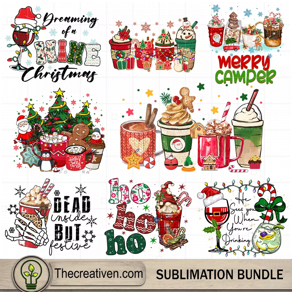 Christmas Drink Bundle PNG, Merry Christmas PNG 6 Christmas Drink Bundle PNG, Merry Christmas PNG