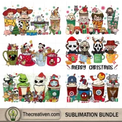 Christmas Characters Bundle PNG, Movies Characters Bundle PNG