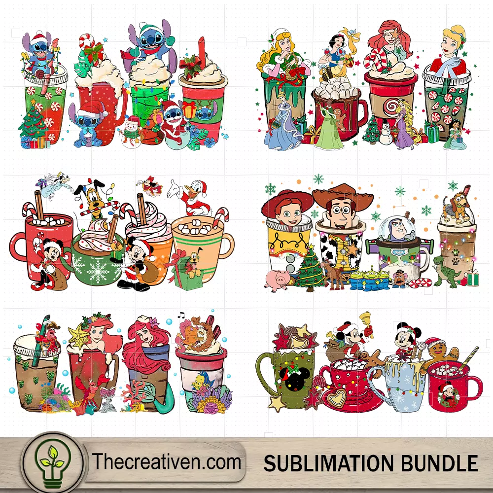Disney Christmas Coffee Drink Bundle PNG Clipart – Tra Design 124570 6 Disney Christmas Coffee Drink Bundle PNG, Disney Movies Christmas Bundle PNG