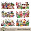 Disney Christmas Coffee Drink Bundle PNG, Mickey And Disney Princess Bundle PNG