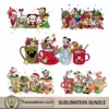 Mickey Mouse Christmas Coffee PNG Clipart Download 3 Mickey Mouse Christmas Coffee Drink Bundle PNG, Disney Mickey Christmas Bundle PNG