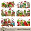 Grinch Christmas Coffee Drink Bundle PNG, The Grinch Bundle PNG