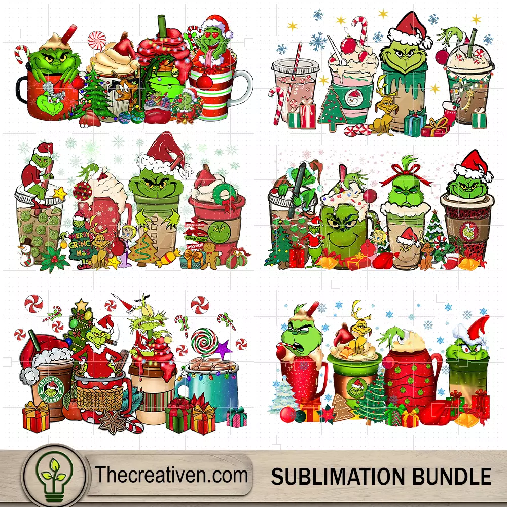 Grinch Christmas Coffee Drink Bundle PNG, The Grinch Bundle PNG 6 Grinch Christmas Coffee Drink Bundle PNG, The Grinch Bundle PNG