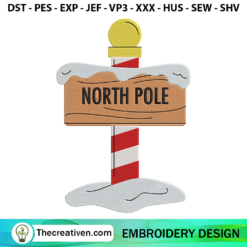 North Pole Embroidery Design