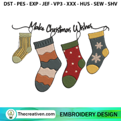 Make Christmas Wishes Embroidery Design
