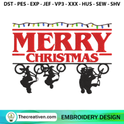 Stranger Things Christmas Embroidery Design