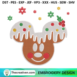 Mikcey Mouse Cookies Christmas Embroidery Design