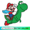 Funny Super Mario With Dinosaur SVG, Mario SVG 3 Funny Super Mario With Dinosaur SVG, Mario SVG