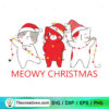 Meowy Christmas SVG, Cat Christmas SVG