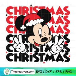 Mickey Merry Christmas SVG, Disney Mouse Christmas SVG