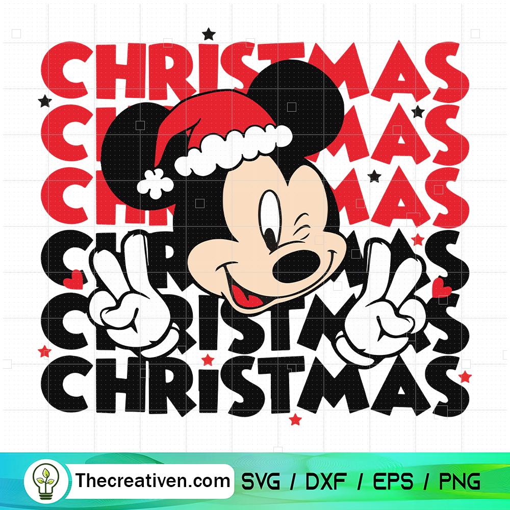 Mickey Merry Christmas SVG, Disney Mouse Christmas SVG 6 Mickey Merry Christmas SVG, Disney Mouse Christmas SVG
