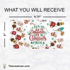 Alternative view of I Run On Coffee And Christmas  Tumbler Wrap Download