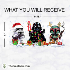 Star Wars Christmas 16oz Libbey Glass Can Tumbler Sublimation Design - Design Digital Download PNG