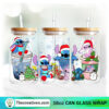 Stitch Christmas Coffee Drink 16oz Libbey Glass Can Tumbler Sublimation Design - Design Digital Download PNG