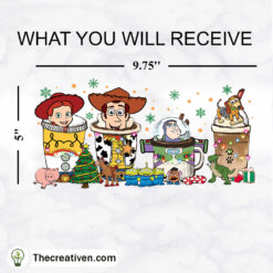 Toy Story Christmas Coffee Drink 16oz Libbey Glass Can Tumbler Sublimation Design - Design Digital Download PNG