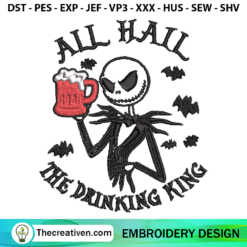 All Hall The Drinking Queen  Embroidery Design Design 124932