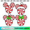 Christmas Candy Mickey Mouse Embroidery Design